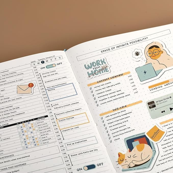 CAGIE Bullet Dotted Journal Notebook 320 Pages 100 GSM Paper Hardcover B5 Dot Grid Notebook Leather Journals for Writing Women Men Work Journaling, Black