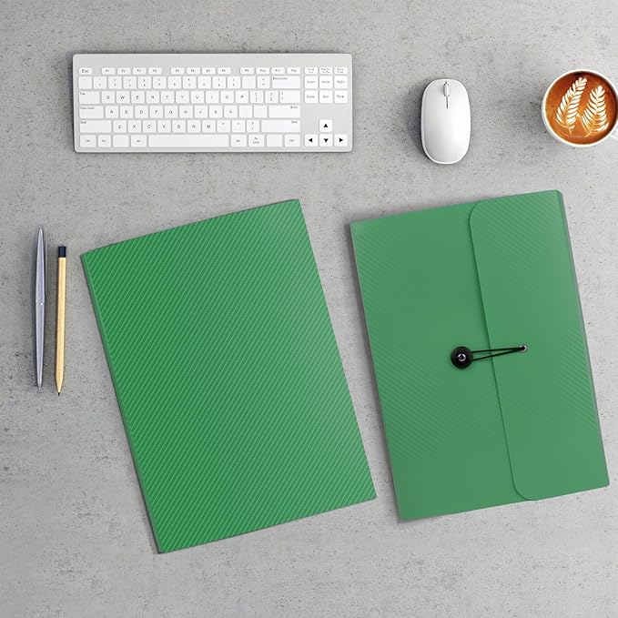 Expanding File Folder, Accordion File Organizer for Sorting Documents and Papers, 13 Pockets File Storage Organizer for Home, Travel and Office Use (Green)