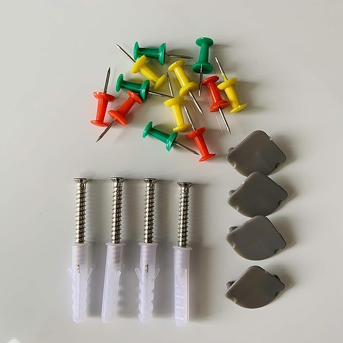 BIBOC Cork Bulletin Board,Cork Board,Felt Board, Pin Board, Notice Board, Memo Board for Homes or Offices,18 X 24 Inches, Silver Aluminium Frame