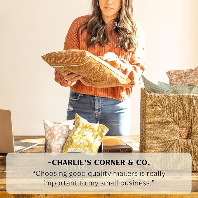 Poly Mailers 6x9 In 100 Pack Small Shipping Bags Strong Thick Mailing Envelopes | Self Sealing Adhesive | Waterproof & Tear Resistant | Small Business Packaging for Clothing - Floral Dusty Pink