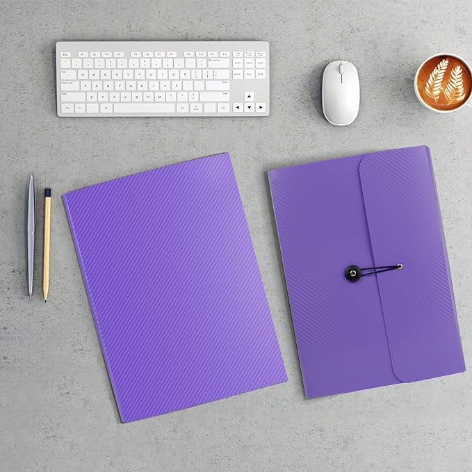 Accordion File Organizer, Expanding File Folder for Sorting Documents and Papers, 13 Pockets File Storage Organizer for Home, Travel and Office Use (Purple)