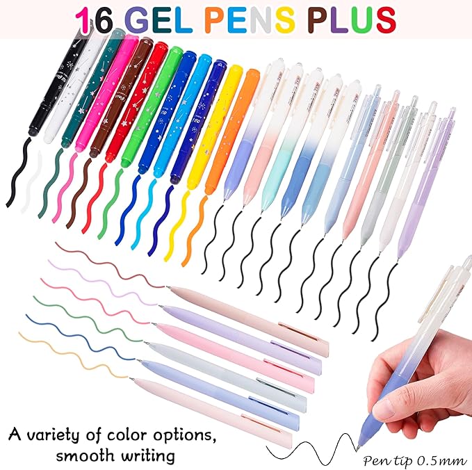 Bible Journaling Supplies for Women - Complete Kit with Pencil Bag, 12 Highlighters For Bibles That Do Not Bleed,16 Pens, 75 Tabs, A5 Notebook - Christian/Catholic Gifts, Pink with Daisies