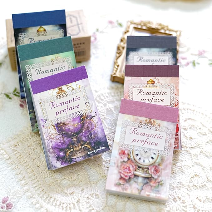 Aromoty 6 Sets 300 Pcs Washi Stickers Book Kit for Journaling, Vintage Aesthetic Antique Magic Scrapbook Stickers for Scrapbooking Bullet Junk Journal Supplies Planner Stationery Collage Craft Gifts