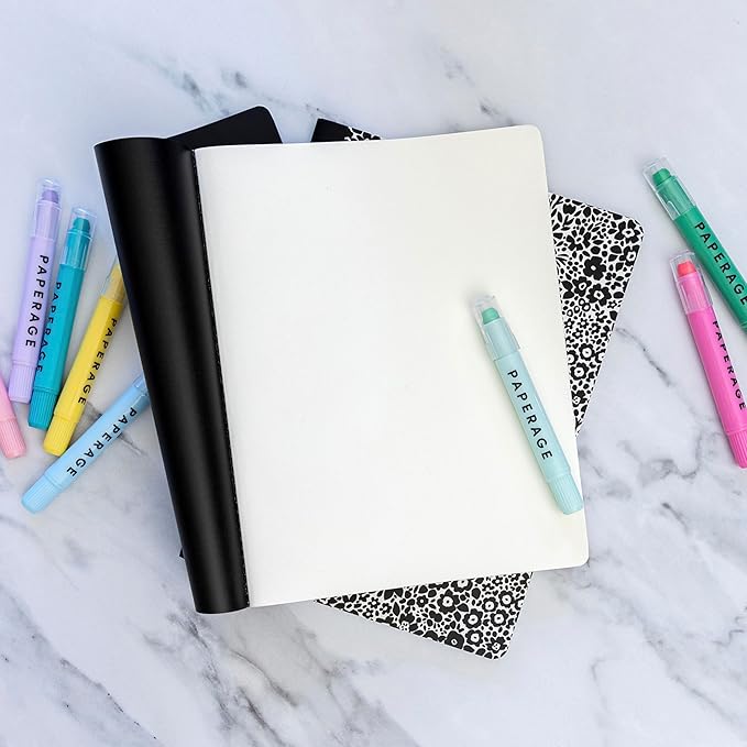 PAPERAGE Soft Cover Blank Journal Notebook, 2 Pack, (Dark Green), 100 Pages, Large 7.5 inches x 9.5 inches, Ideal for Sketch Book, Note Taking & Travel Journal