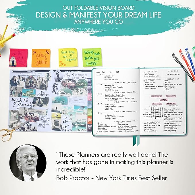 Life Mastery Planner - A 12 Month Journey to Crush Your Goals, Increase Productivity, Passion, Success & Happiness - Weekly & Monthly Life Planner, Habit-Tracker, Gratitude Journal & Organizer, A5