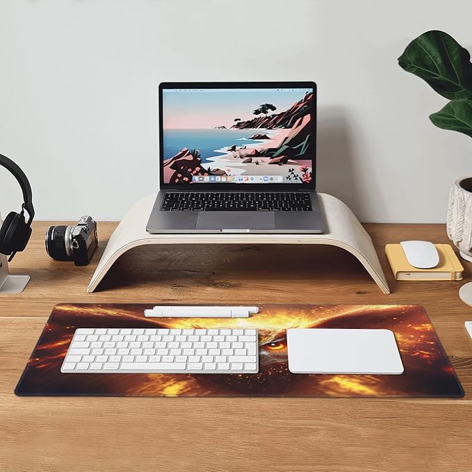 Golden Owl Extended Big Mouse Pad Large,XL Gaming Mouse Pad Desk Pad,31.5x11.8inch Long Computer Keyboard Mouse Mat Mousepad with 3mm Non-Slip Base for Home Office Work