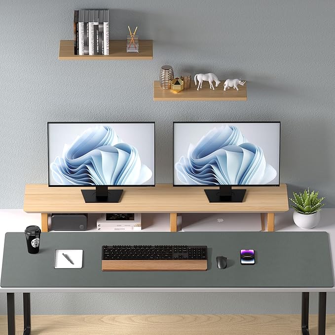 Aothia Faux Leather Desk Mat – Large Mouse Pad, Non-Slip PU Leather Blotter, Waterproof Writing Surface for Office and Home (Jungle Green, 47.2" x 23.6")