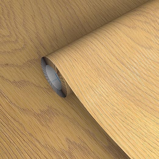 GSCIT Club Oak Wallpaper, 15.7 inch X 15ft Self Adhesive Wood Grain Repair Tape Patch for Tables, Chairs, Baseboards, Doors, Windows, Floors, Handicraft DIY.