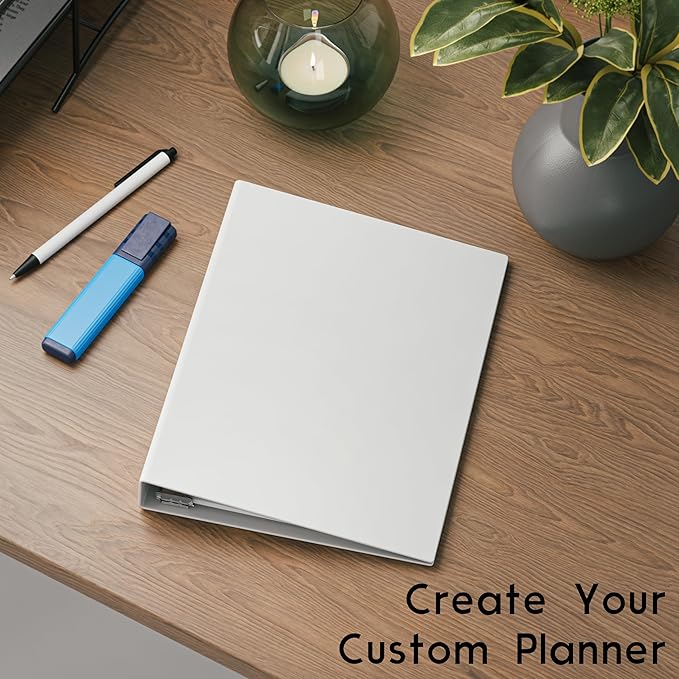 Half Letter 3-Hole Punched Blank Paper, 200 Sheets, 120 GSM, Loose Leaf, 5.5 x 8.5 inch, for Printing Custom Templates and DIY Planning