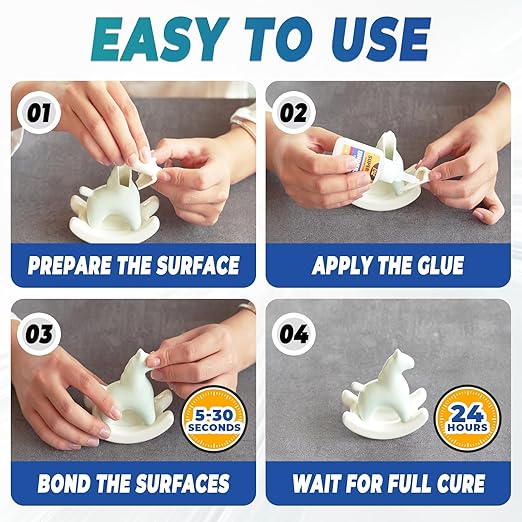 Super Glue Clear 60 Gram Liquid, All Purpose Superglue Instant Cyanoacrylate Adhesive for Plastic Ceramic Wood Leather Rubber Metal Glass Pla Shoe Sole Repair, Heavy Duty CA Oily Glue Strong Bonding