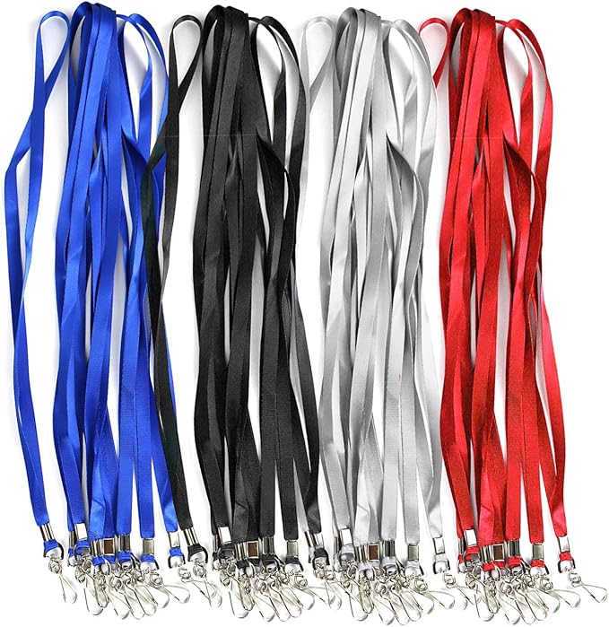 Beebel ID Badge Holder Lanyards with Waterproof Badge Card Bulk Lanyard for Name Tags Holders(Red)