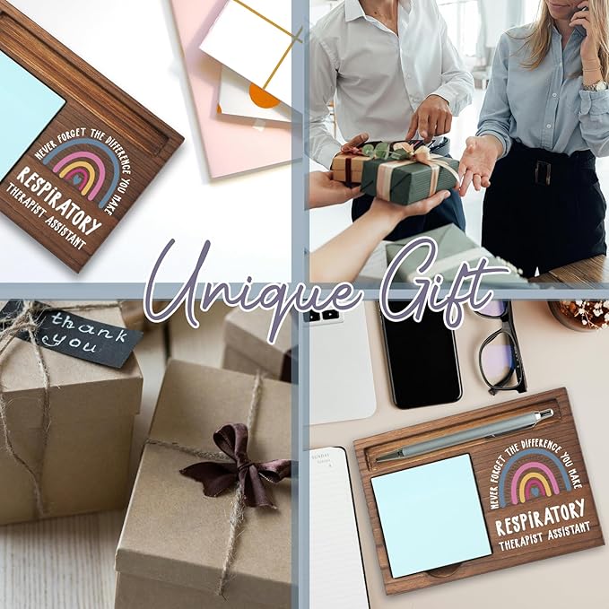 Respiratory Therapist Assistant Gifts Sticky Note Holder, Thank You Gift for Respiratory Therapy Support Staff, Hospital Appreciation Week or Graduation Holiday Recognition PB016