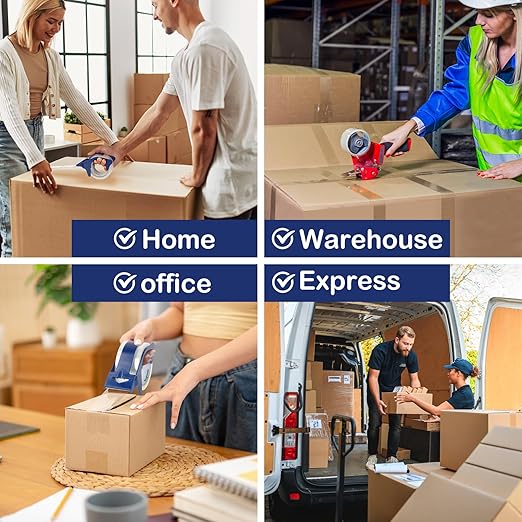 Clear Packing Tape (12 Rolls), Heavy Duty Packaging Tape for Shipping Packaging Moving Sealing, 2 inches Wide, 65 Yards Per Roll