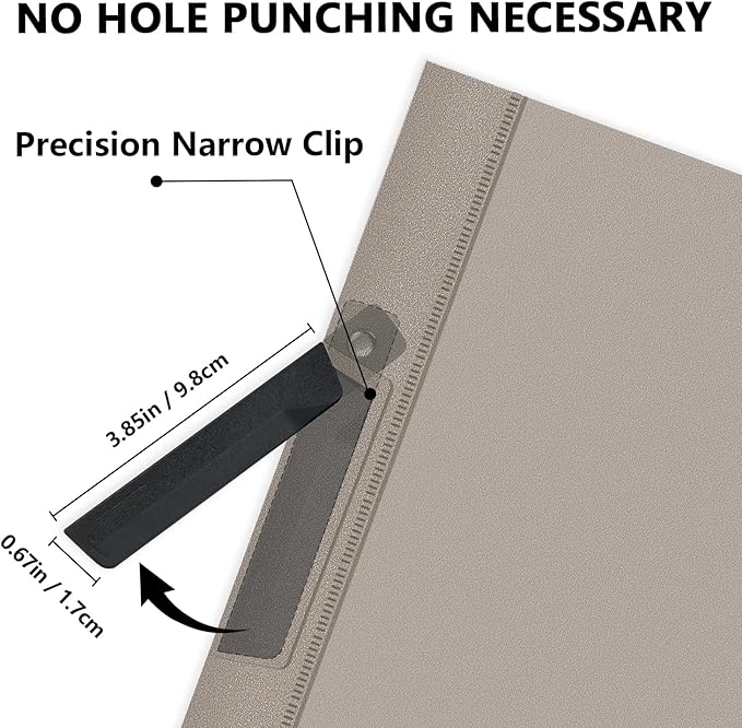 TOTiyea 10 Pack Clear Report Covers with Swing Clip, File Folder with Swing Clip, 30 Sheets Capacity, Slide Locking Report Covers, Letter Size (Grey, 10 Pack)