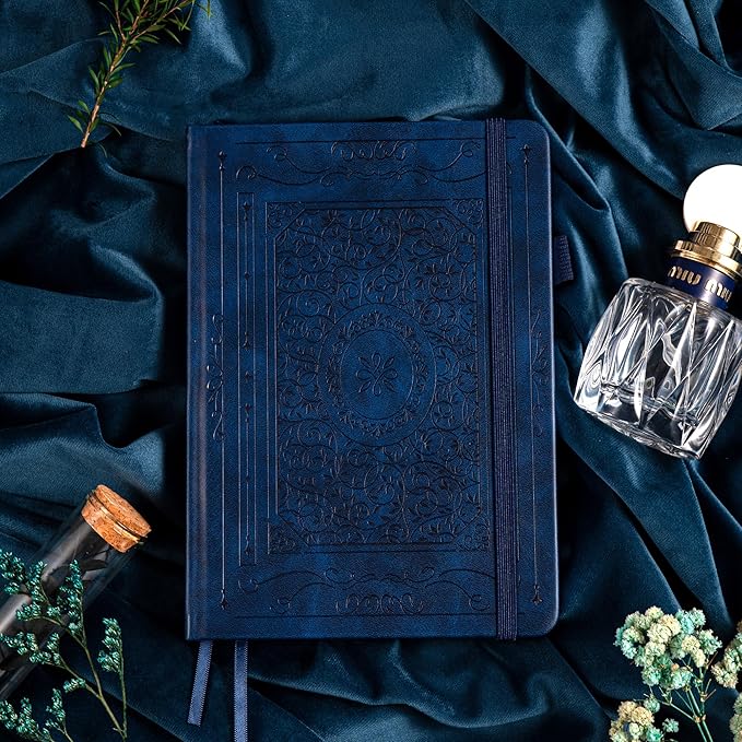 TIEFOSSI Bullet Dotted Journal Notebook, 160gsm 256 Numbered Thick Paper, A5 Hardcover Dotted Grid Diary for Women Men Work Writing, Bullet dot Journaling, Drawing, 5.8 x 8.3 in