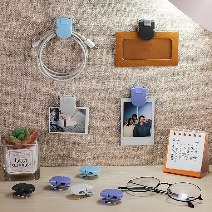 15 Pcs Cubicle Clips Fabric Panel Cubicle Accessories Fabric Partition Panel Wall Clip Office Photos Wall for Notes Memos Standard Size, 40-Sheet Capacity (Blue)