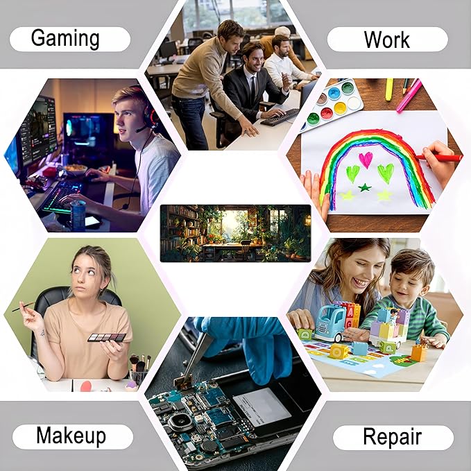 Green Kawaii Desk Mat Plant Floral Mouse Pad Cute XL Large Desk Pad Gaming Mousepad Lofi Desk Matt for Desktop, Laptop Computer Keyboard Mouse Mat for Women Office Decor Accessories 31.5x11.8 in