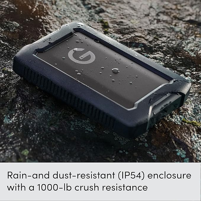 SanDisk Professional 4TB G-DRIVE ArmorATD - Rugged, Durable Portable External Hard Drive HDD, USB-C, USB 3.2 Gen 1 - SDPH81G-004T-GBAND