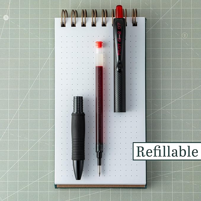 PILOT, G2 Edge Black, Blue and Red, Premium Gel Roller Pens, Sensory Writing Experience, 8ct box, Fine Point 0.7 mm