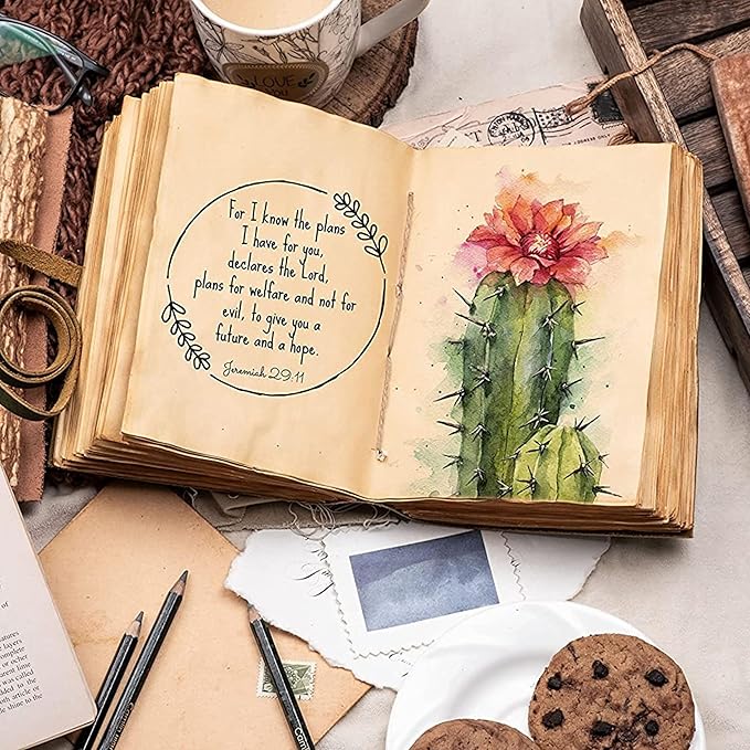 LEATHER VILLAGE Leather Bound Journal - Black, 8"X6", 220 Pages - Vintage Blank Paper Diary for Writing, Drawing, Sketchbook, and Travel Notebook - Ideal for Women and Men