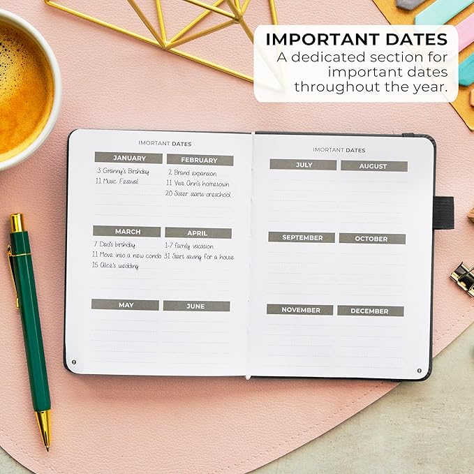 Clever Fox Address Book with alphabetic tabs - PU leather telephone and address book for keeping contacts safe, Contact Organizer Journal, Small Size (4.0″ x 5.5″), Hardcover, Black