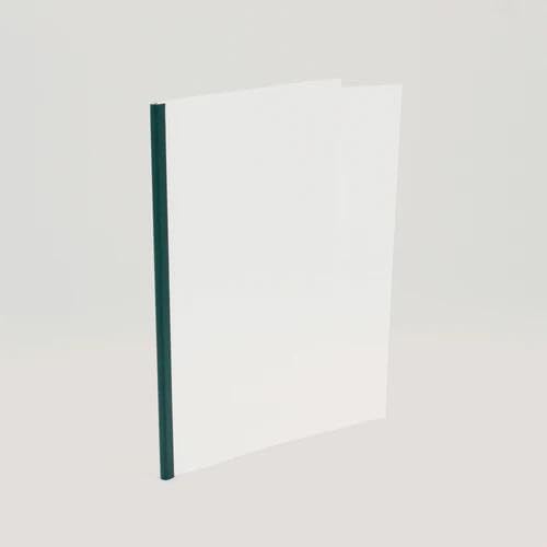Thermal Binding Clear Covers with Steel Spine –for Thermal Binding Machines – Formerly Unibind – Used in Real Estate, Education and Various Businesses (Dark Green, 60 Sheets Max - 88/Boxes)