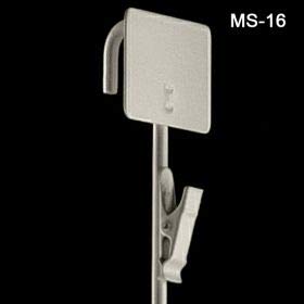 Metal Merchandising Strip 6 Stations MS-16, Pack of 10 | Clip Strip Powder Coated Steel Wand Retailer Strip | 17" Long