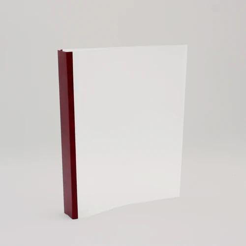 Thermal Binding Clear Covers with Steel Spine –for Thermal Binding Machines – Formerly Unibind – Used in Real Estate, Education and Various Businesses (Bordo, 160 Sheets Max - 44/Box)