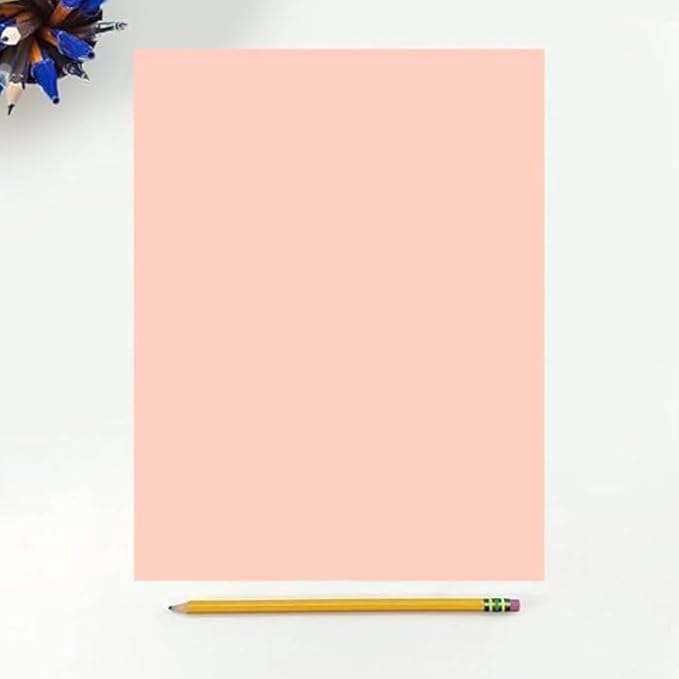 Colored Copy Paper, 20 LB (75 GSM) 8.5 X 11, 500 Sheets (Peach)