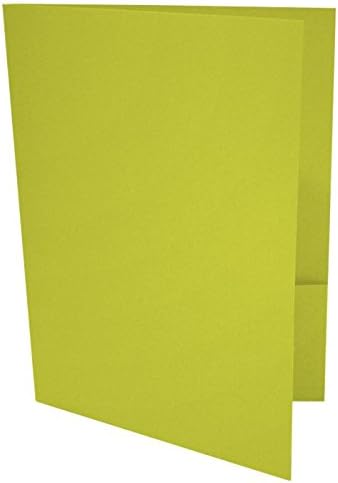 LUXPaper 9" x 12" Presentation Folders | Two Pocket | Wasabi Green | 100lb. Cover | 10 Qty