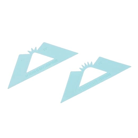 Craftelier - Set of 2 Squares for Rounded Corners Binding | Perfect Tool for Binding Planners, Binders or Albums | Two Sizes of 1/4“ and 1/2” - Turquoise Color