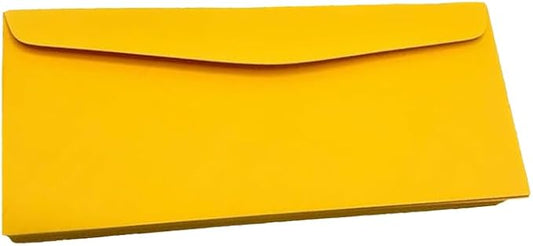 Limited Papers (TM) No. 10 Regular Standard Mailing Envelope - Pastel - Soft - 24 Pound (4.8 inch x 9.5 inch) - Announcement, Invoices, Checks, Letters, Contracts, Business Envelopes (Goldenrod, 100)