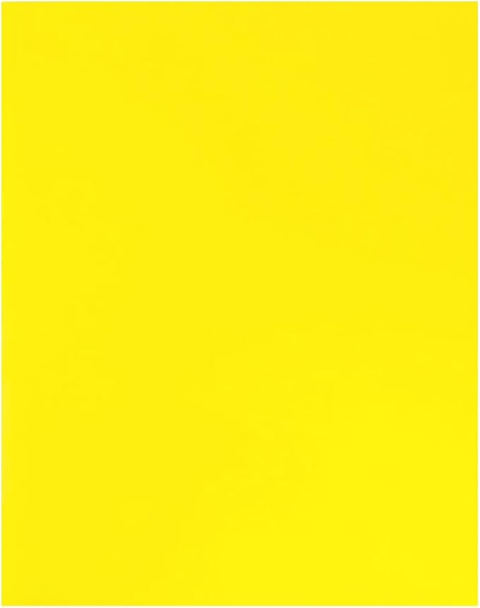 JAM PAPER Custom Printed Semi-Gloss Folders with Round Corner Pockets - Personalized Logo & Text - 12pt C1S - Yellow - 100/Pack