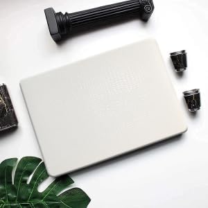 DTangLsm Compatible for MacBook Air 13.6 inch Case 2022 2023 2024 Release M3 A3113 M2 A2681 with Touch ID, Crocodile Leather Hard Shell Vegan Alligator Cover Snake Skin Case & Keyboard Cover, White