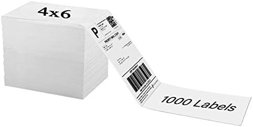 OausTect 4x6 Shipping Label 4000 Fanfold Labels for Rollo, Zebra Direct Thermal Printer, with Perforations
