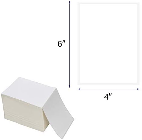 OausTect 4x6 Shipping Label 20000 Fanfold Labels for Rollo, Zebra Direct Thermal Printer, with Perforations - 20 Stack (20 Stack/20000 Labels)
