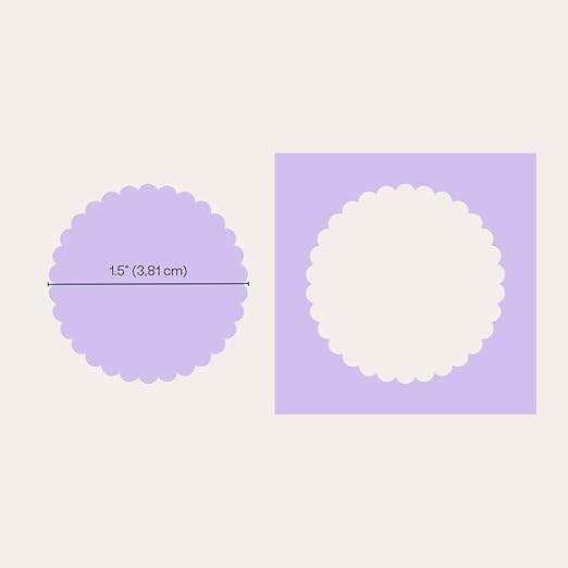 Craftelier - 1,5 Inch Circle Scallop Punch with lever press | Shape Hole Puncher for Paper Crafts | Scalloped Hole Punch for Scrapbooking, DIY Cards & Journals | Mini Hole Punch for Paper & Cardstock.