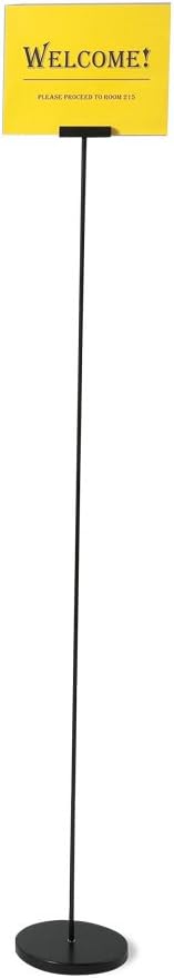 Trainers Warehouse Portable & Lightweight Pedestal Floor Stand Sign Holders for 8.5x11 signs - 4 ft. | Easy to set up, easy to move | Collapsible | Versatile (Medium)