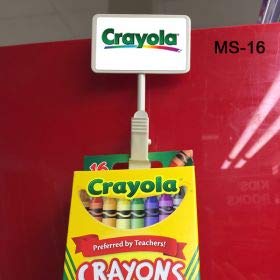 Metal Merchandising Clip Strip, Color White - 6 Hook Stations, 17" Long, Model MS-16, Pack of 1 | Clip Strip Corp