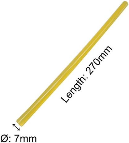 TrendBox Pack of 50 Crystal Yellow 7mmx270mm - Hot Melt Glue Sticks Strips Melting Adhesive for Handmade Craft DIY Home Office Project Craftwork Fix & Repairs