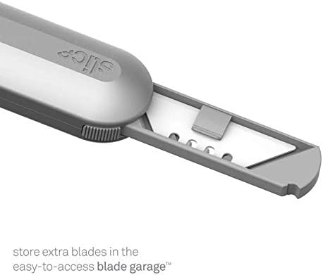 Slice 10491 Metal-Handle Utility Knife, Finger Friendly Ceramic Blade, Auto Retracts for Safety, Heavy Metal Handle, Comfortable Grip, Stores Extra Blade, Ambidextrous, Easy Blade Change - 6 Pack