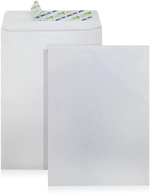 WINPAQ 6x9 White Open End Peel & Seal Envelopes(6x9 Inches) 250Packs– Perfect for Document