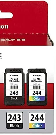 Canon Ink and Photo Paper Bundle - PG-243/ CL-244 Ink Multi pack for TR4520, MX492, MG2520, MG2922, TS302 and TS202 Printers + Canon 7981A004 Photo Paper Plus Matte 8-1/2 x 11 50 Sheets