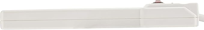 Amazon Basics Surge Protector Power Strip, 6-Outlet with 200J Protection, 2ft Extension Cord, Rectangle, White (2 Pack)