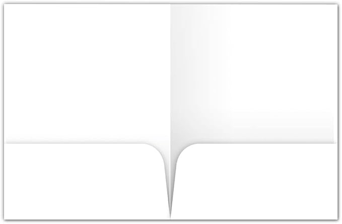 JAM PAPER Custom Printed Semi-Gloss Folders with Round Corner Pockets - Personalized Logo & Text - 10pt C2S - White - 100/Pack