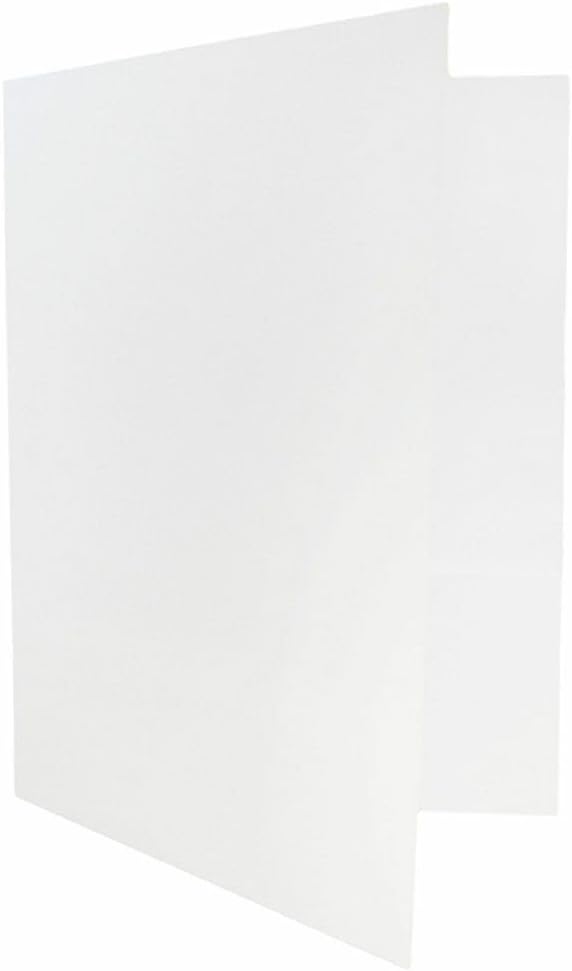 LUXPaper 9" x 12" Presentation Folders | Two Pocket | White Linen | 100lb. Cover | 10 Qty