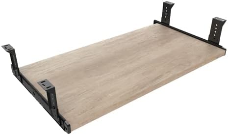 FRMSAET Furniture Accessories Office Product Desk Suits Hardware 20/24/30 inches Keyboard Drawer Tray Wood Holder Under Desk Adjustable Height Platform. (24 inches, Burlywood)