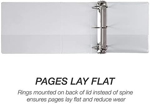 Samsill Durable 6 inch 3 Ring Binder, Made in USA, Locking D Ring FSC 100% Recycled Chipboard, White, 2 Pack