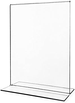 Dazzling Displays 4 x 6 Acrylic Sign Holder - Clear Bottom Load Sign Holder, Acrylic Sign Holder for Office, Restaurants, and Retail Spaces (100 Pack)