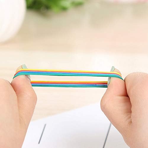 AMUU Rubber Bands 500pcs #16 rubber band Multicolor Small Rubber Bands for Office School Home size16 Elastic Band -Colors-500Pcs-38mm